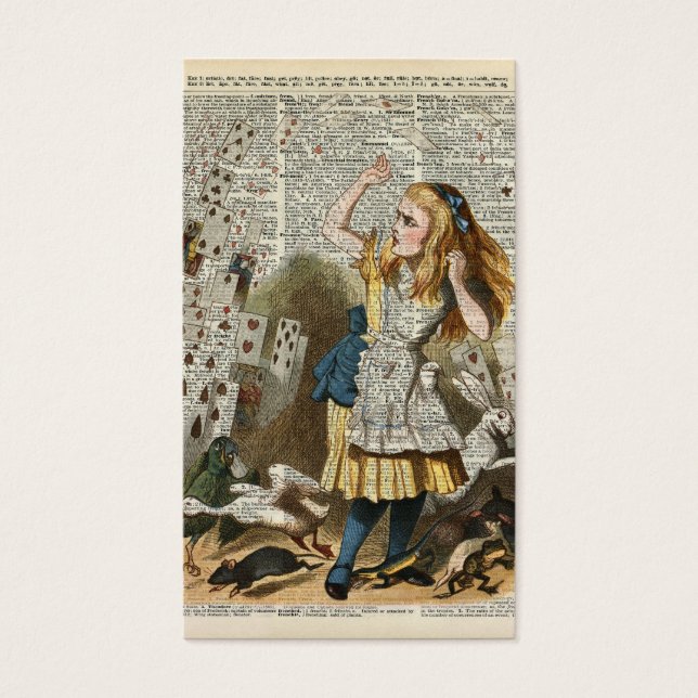 Alice i underland visitkort (Framsidan)