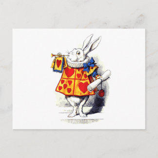 Alice i underland vitkaninen vid Tenniel Vykort