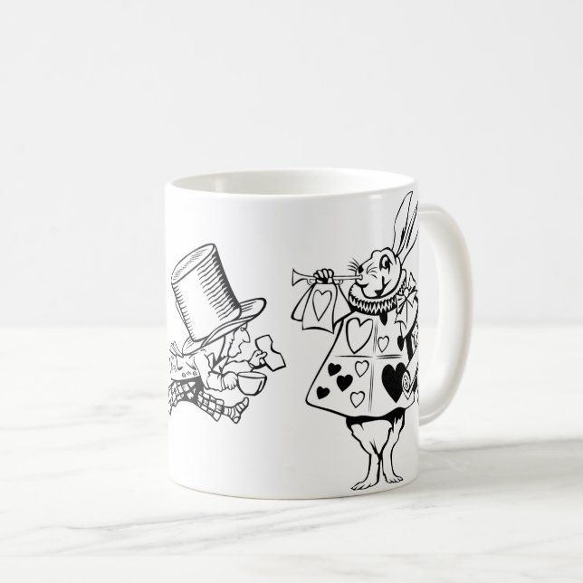 Alice i underlandbilderkanin Cards den tokiga Kaffemugg (Framsida höger)