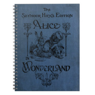 Alice i underlandbokomslag 1905 anteckningsbok med spiral