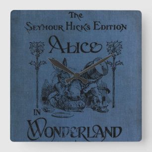 Alice i underlandbokomslag 1905 fyrkantig klocka