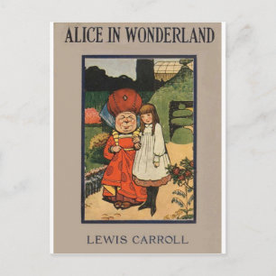 Alice i underlandbokomslag vykort