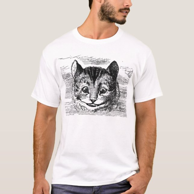 Alice i underlandCheshire katt flyta huvud T-shirt (Framsida)
