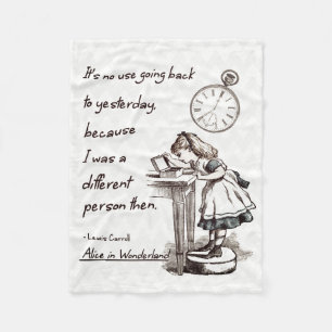 Alice i underlandcitationstecken fleecefilt
