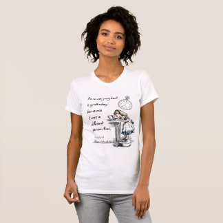 Alice i underlandcitationstecken tee shirt