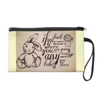 Alice i underlandcitationstecken wristlet