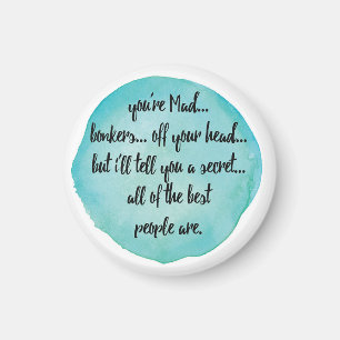 Alice i underlandcitationsteckenmagnet magnet