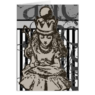 Alice i underlanddrottningAlice Grunge Hälsningskort