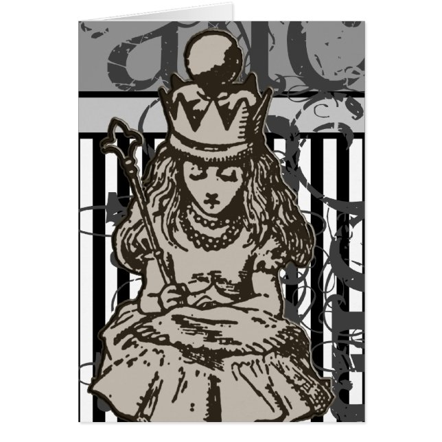 Alice i underlanddrottningAlice Grunge Hälsningskort (Framsidan)