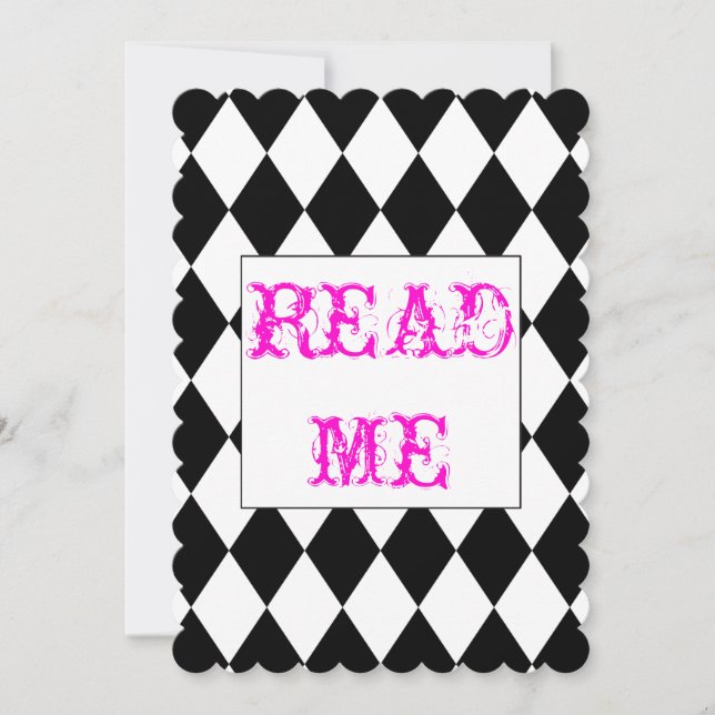 Alice i underlandduschinbjudan inbjudningar (Framsida)