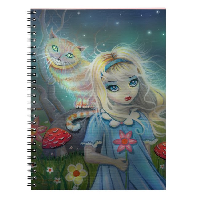Alice i Underlandet anteckningsbok Med Spiral (Framsidan)