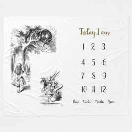 Alice i underlandet Baby 1:a milstolpen Fleecefilt