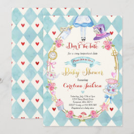 Alice i Underlandet Baby Shower-inbjudan Inbjudningar