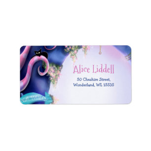 Alice i Underlandet, babydusch i party Adressetikett