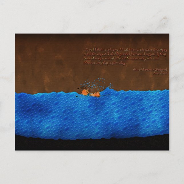 Alice i underlandet Bassäng i Tårar Vykort (Framsida)