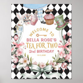 Alice i Underlandet Blomma 2-års välkomst Poster
