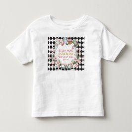 Alice i Underlandet Blomster Ram  1-års födelsedag T Shirt