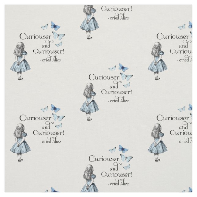 Alice i underlandet Curiouser Butterflies Fabric Tyg (Provkarta)