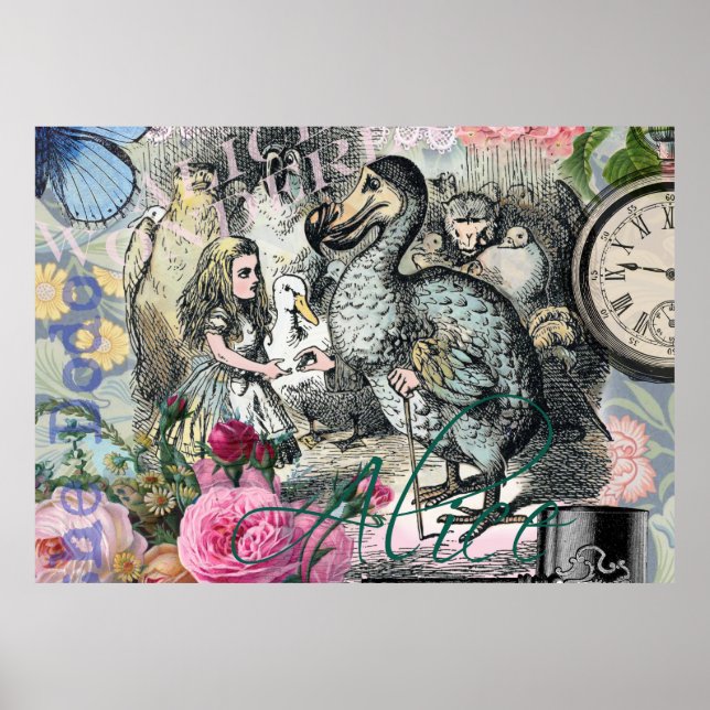 Alice i Underlandet Dodo Klassisk Konstverk Poster (Framsidan)