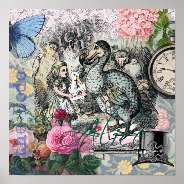 Alice i Underlandet Dodo Klassisk konstverk Poster (Framsidan)