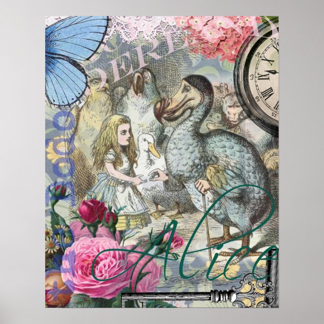 Alice i Underlandet Dodo Klassisk konstverk Poster (Framsidan)