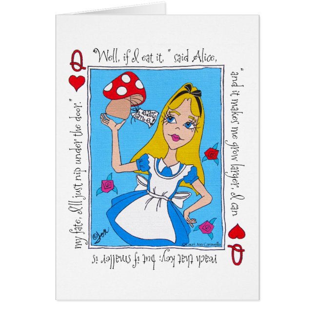 Alice i underlandet, Eat Me! Hälsningskort (Framsidan)