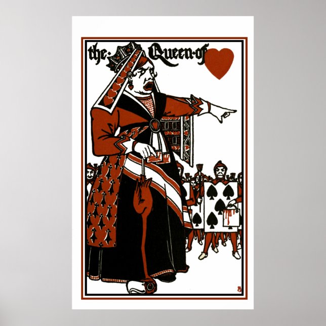 Alice i underlandet, en lek. Hearts drottning Poster (Framsidan)