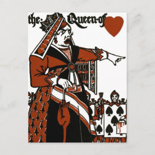Alice i underlandet, en lek. Hearts drottning Vykort