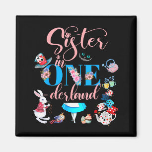 Alice I Underlandet Familj Syster Till Födelsedags Magnet