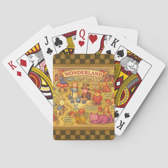 Alice i Underlandet fantasifull karta Casinokort (Baksidan)