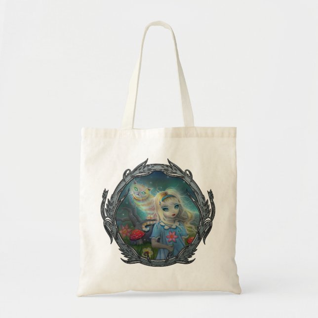 Alice i Underlandet Fantasy Art Sagotaska Tygkasse (Framsidan)