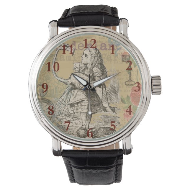 Alice i Underlandet Flamingo Klassiker Armbandsur (Framsida)