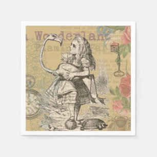 Alice i Underlandet Flamingo Klassiker Pappersservett