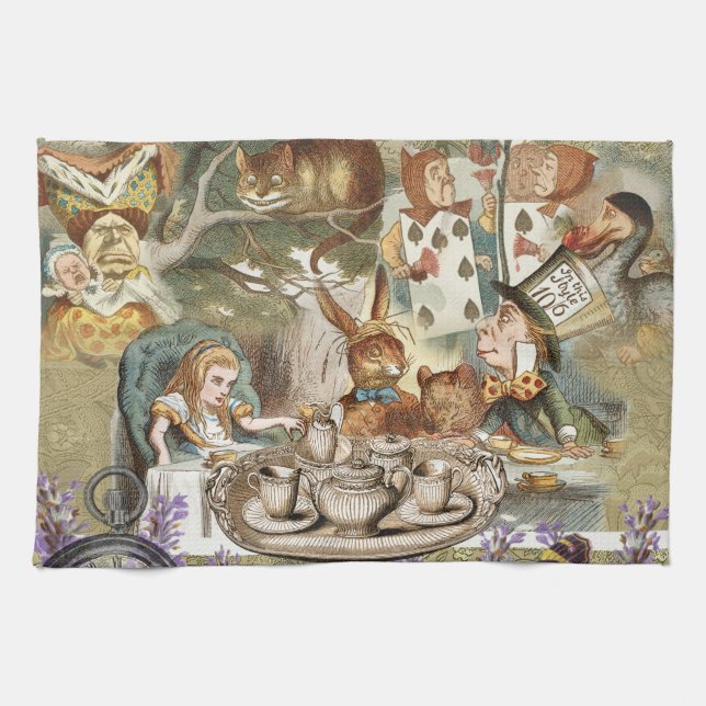 Alice i Underlandet Galet Tea Party Kökshandduk (Horisontell)