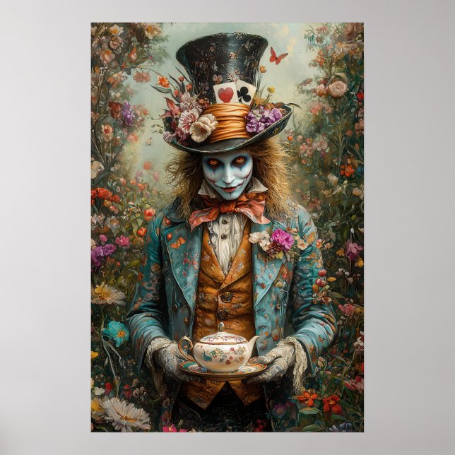 Alice i Underlandet Galne Hattmakaren med Tekanna  Poster (Framsidan)