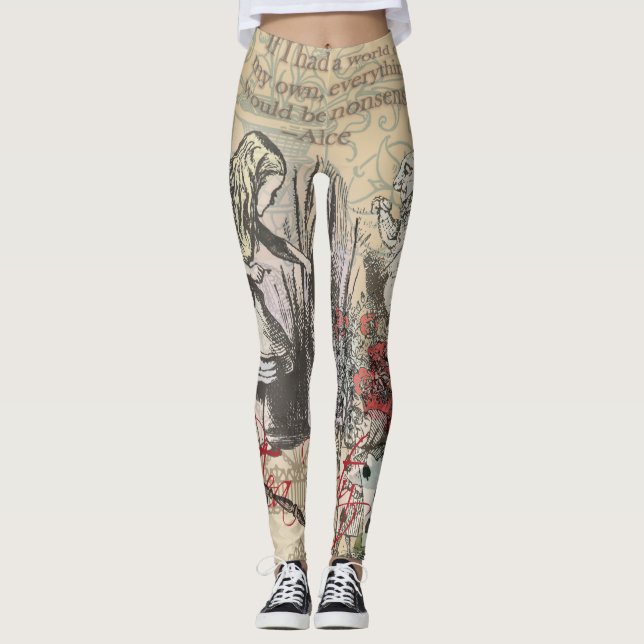 Alice i Underlandet Gardin Klassisk Konst Leggings (Framsida)
