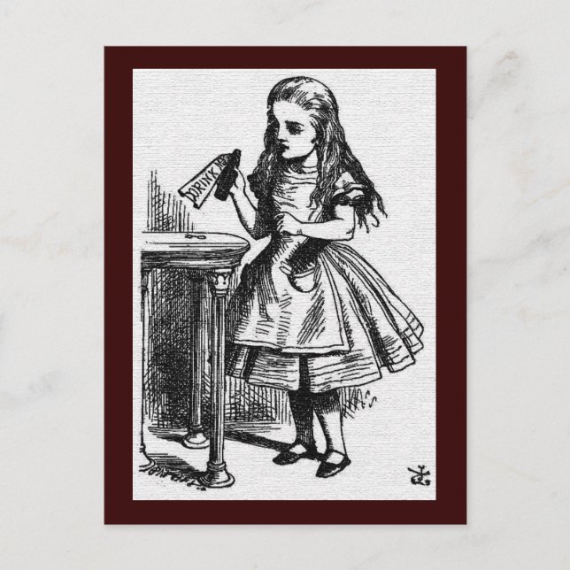 Alice i underlandet John Tenniel Postcard Vykort (Framsida)