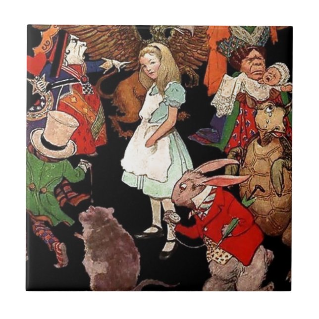 Alice i Underlandet Kakelplatta (Framsidan)