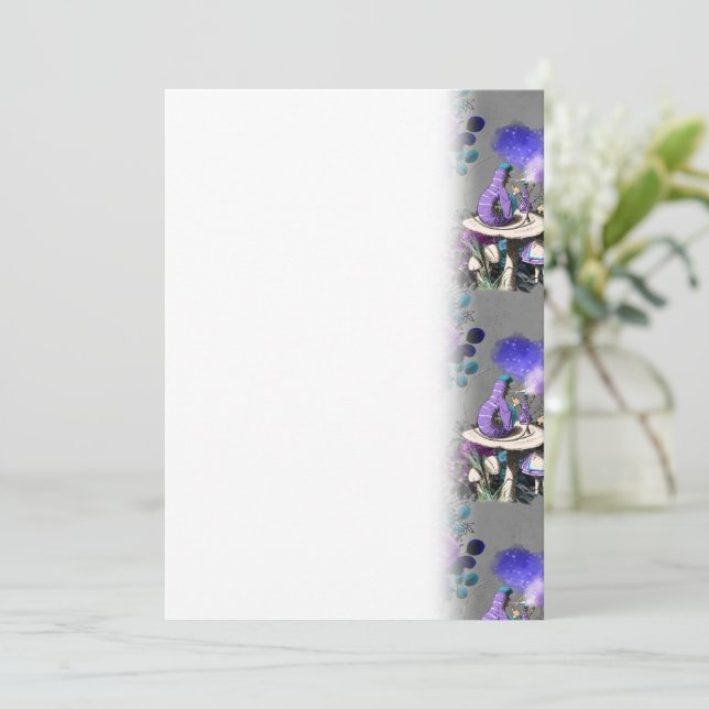 Alice i Underlandet Larv Rökande Blommor Spara Datumet (Stående Fram)