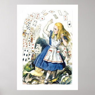 Alice i underlandet med magiska kort poster
