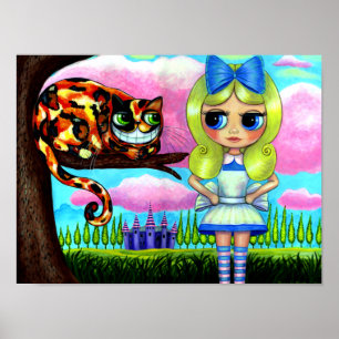 Alice i Underlandet och det Cheshire-katt Söt Dock Poster