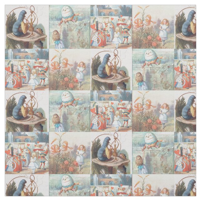 Alice i underlandet och genom det Tittar glaset Tyg (Provkarta)