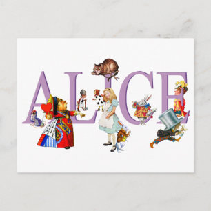 Alice i Underlandet och vänner Vykort