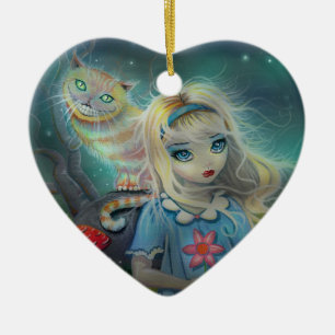 Alice i Underlandet-ornament Julgransprydnad Keramik