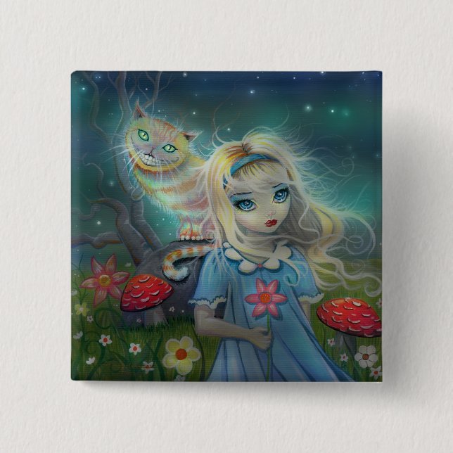 Alice i Underlandet Pinback-knapp Knapp (Framsida)