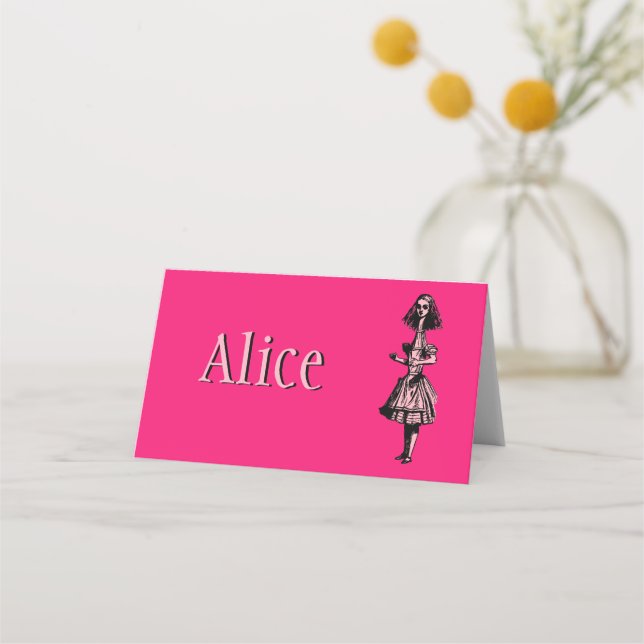 Alice i Underlandet Placeringskort (Framsida)