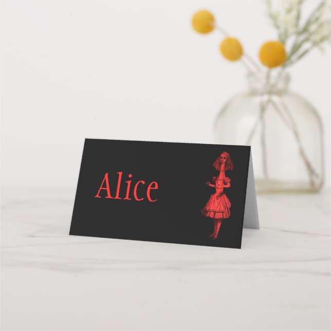 Alice i Underlandet Placeringskort (Framsida)