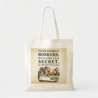 Alice i underlandet - Tea Party - Bonkers Quote Tygkasse