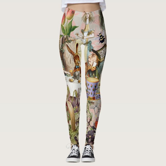 Alice i Underlandet Tekannemöte Konst Leggings (Framsida)