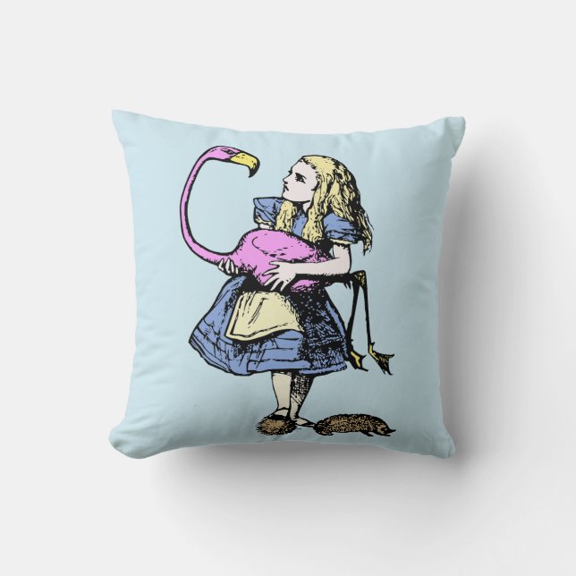 Alice i Underlandet Tittar Glass Fairytale bok Kudde (Framsida)